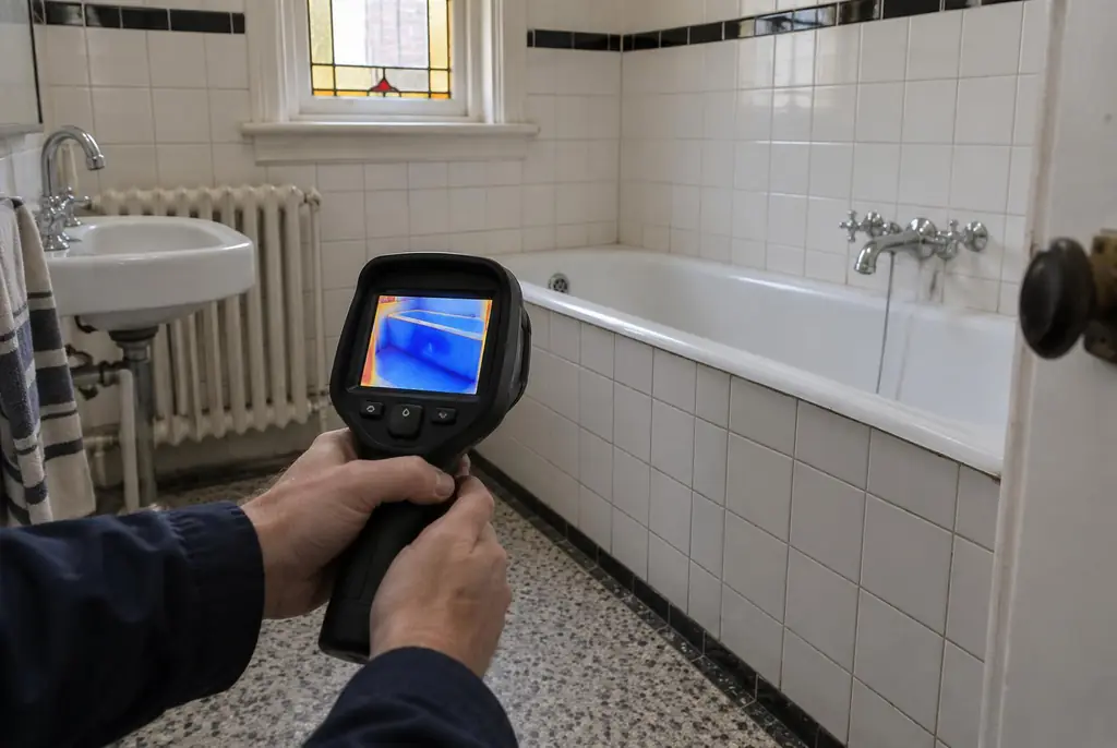 Lekdetectie Wageningen – onderzoek in een badkamer van een oudere woning