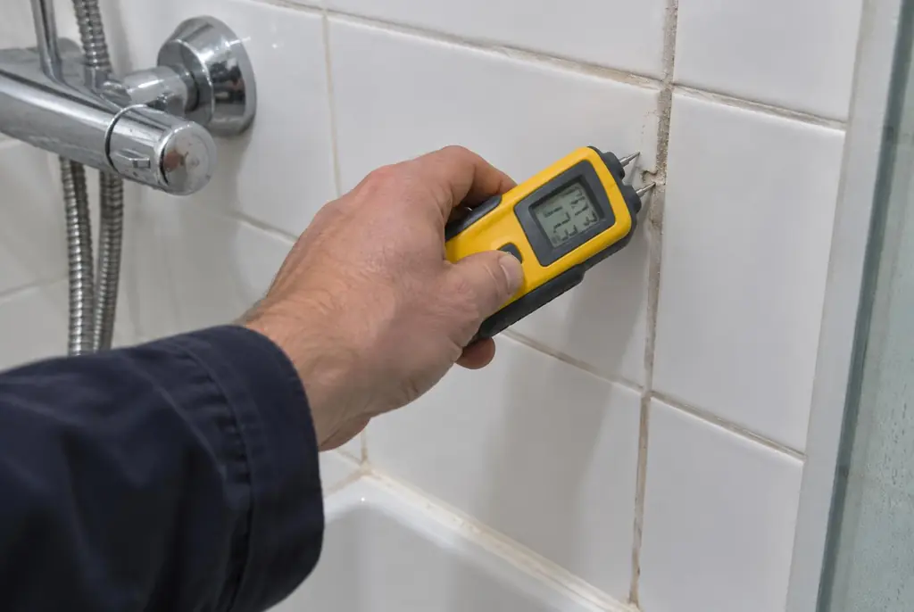 Lekdetectie Wageningen – vochtmeter op badkamertegels bij de douche